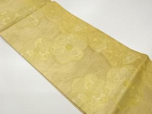 波に花・蝶模様織出し袋帯